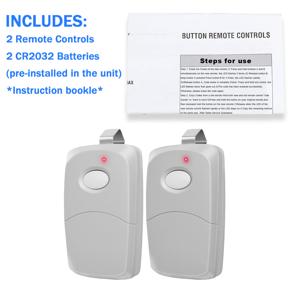 2-PACK Remotes For Linear 10 dip 300MHz Multicode Transmitter Garage Door