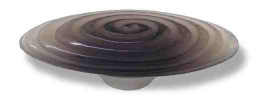 (As-Is) 3-3/4" Betsy Fields Swirl Pull Smoke with Satin Nickel