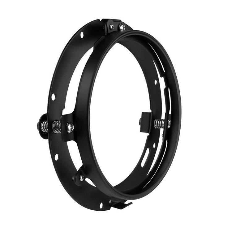 Black 7" inch LED Headlight Round Mounting Bracket Ring For Harley Motorcycle