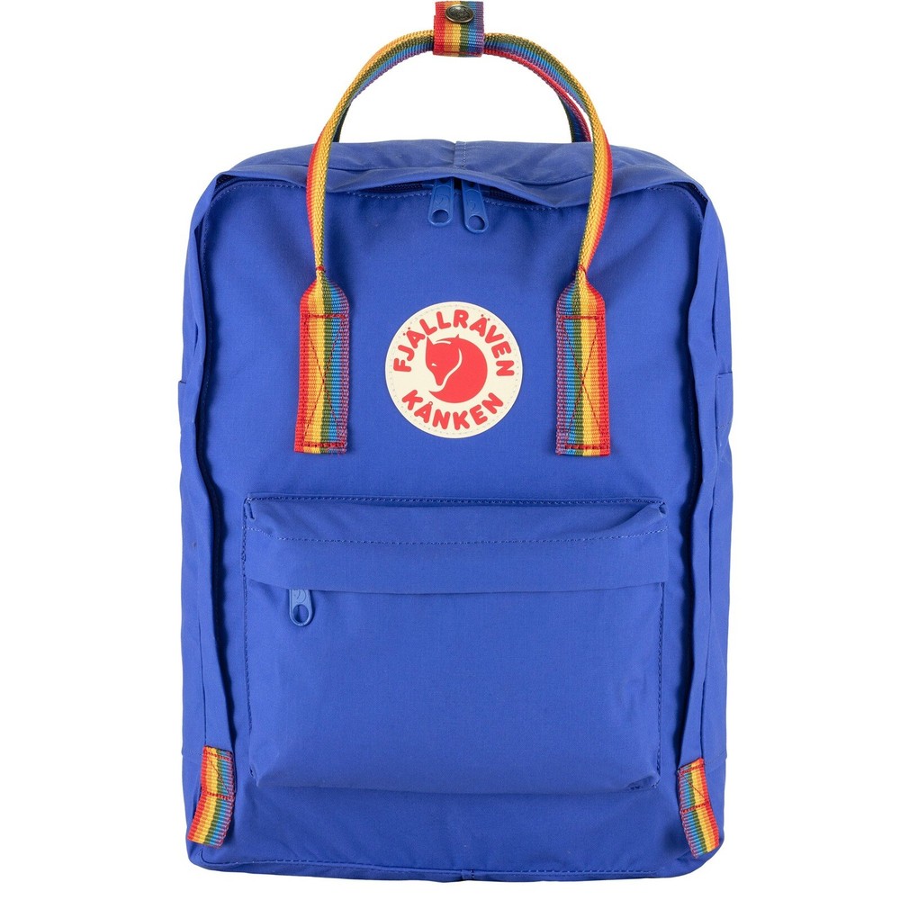 Fjallraven Kanken Classic Backpack Cobalt Blue Rainbow Pattern