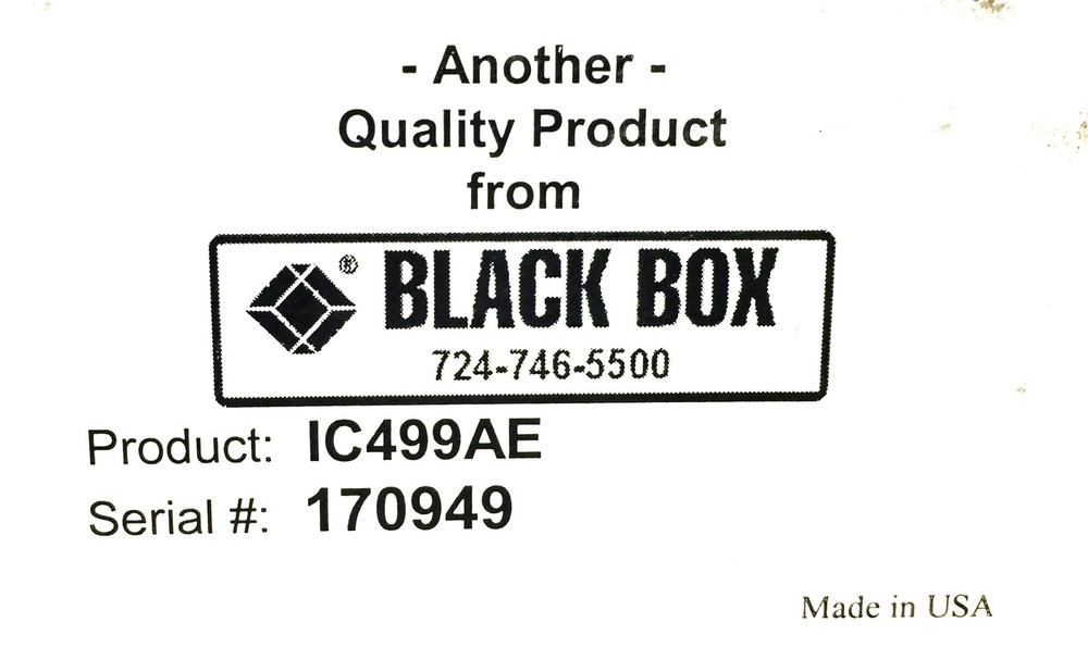 Black Box SCSI Repeater IC499AE NOS