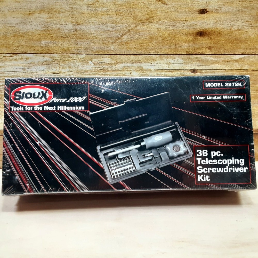 Sioux Force 2000 Model 2972K Telescoping Screwdriver Kit 36 pc. W/ Case Sealed!