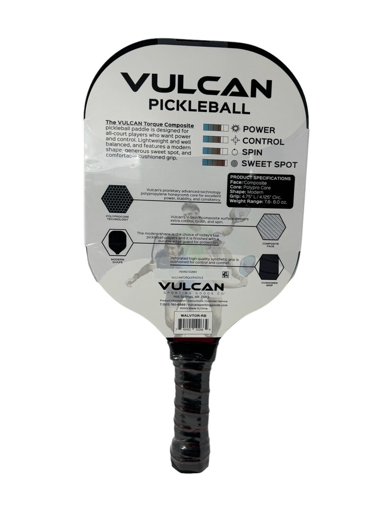 Vulcan Torque Composite Pickleball Paddle-WALVTOR-RB