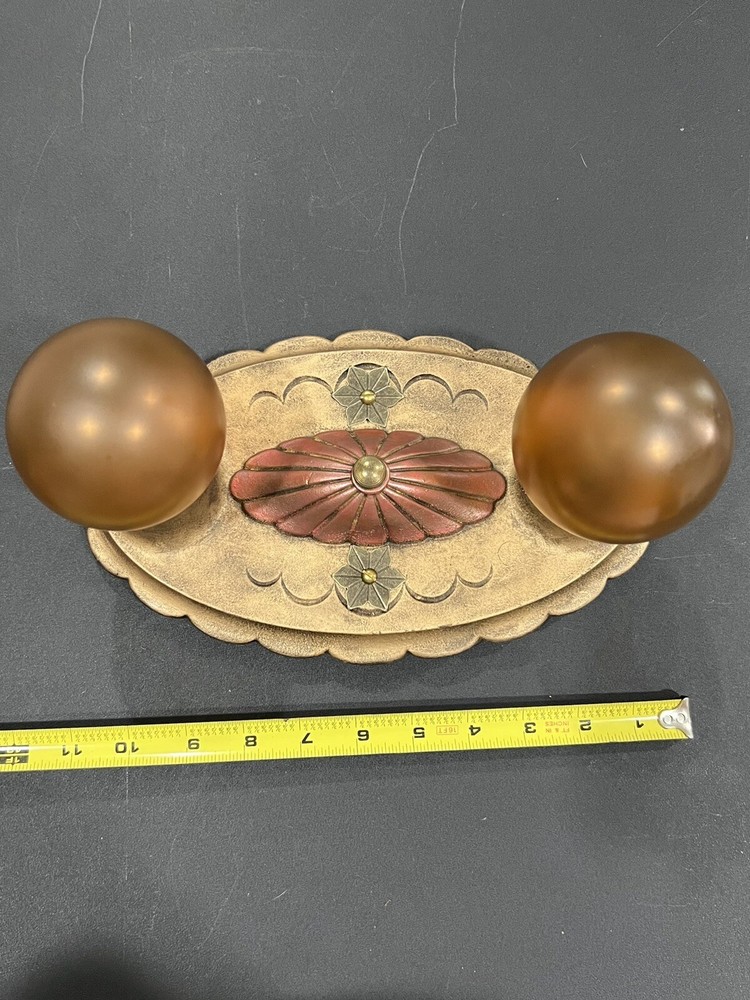 Flush antique Double Socket polychrome Fixture 25i