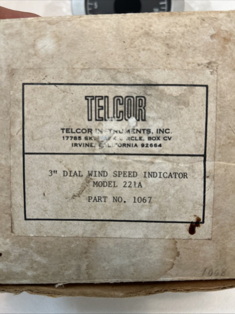 Telcor Boat Marine Analog 3” Wind Speed Indicator , Model 221A