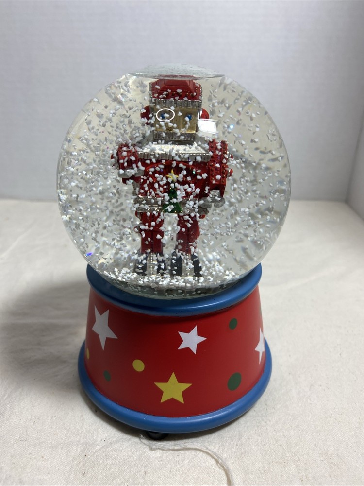 Robot Christmas Musical Water Globe