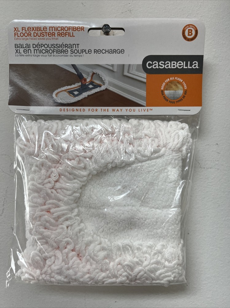 Casabella XL flexible microfiber floor duster refill (3pk)