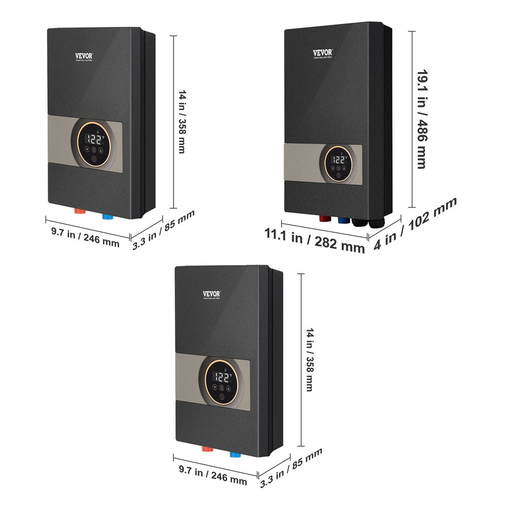 VEVOR 8/13.8/18kw Instant Hot Water Heater Electric Tankless On Demand Boiler