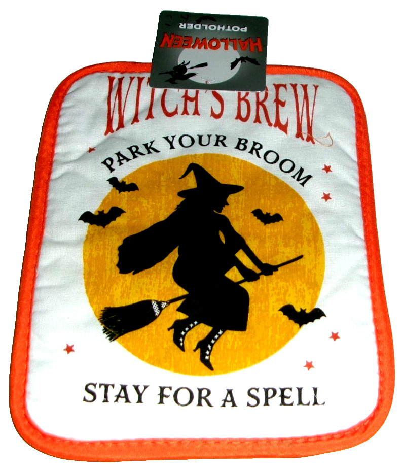 HALLOWEEN ~ Potholder~ WITCH'S BREW ~ 7" x 9"