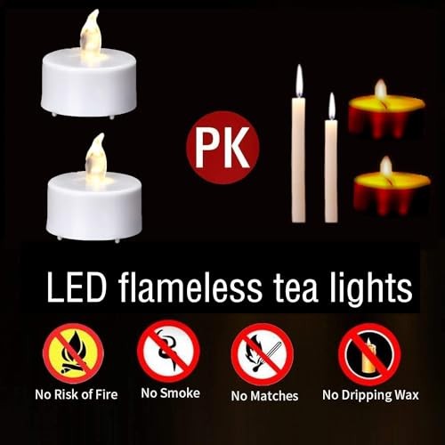 LED Tea Light Candles with Remote Control,Flickering 12pack Remote-warm white