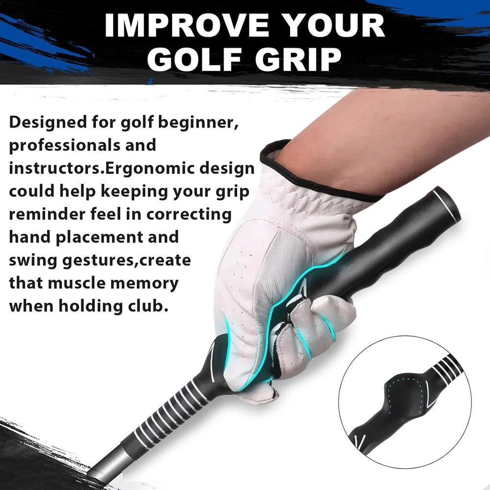 2x Right-Hand Golf Swing Training Grip Junior Training Golf Grip Swing Trainer