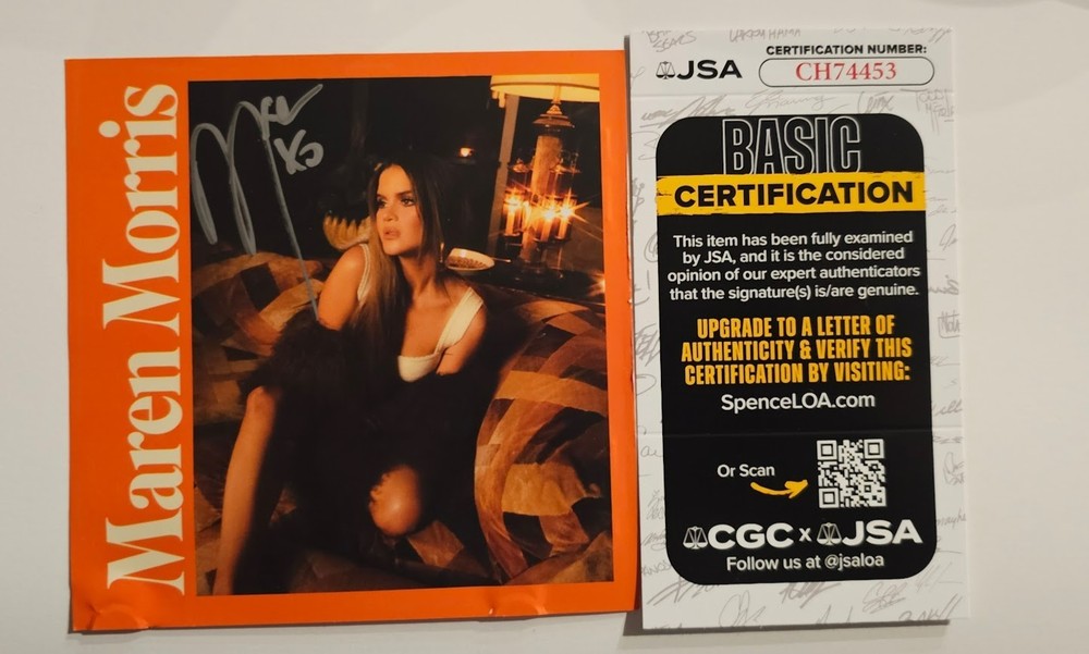 Maren Morris signed Autographed Dreamsicle CD JSA COA