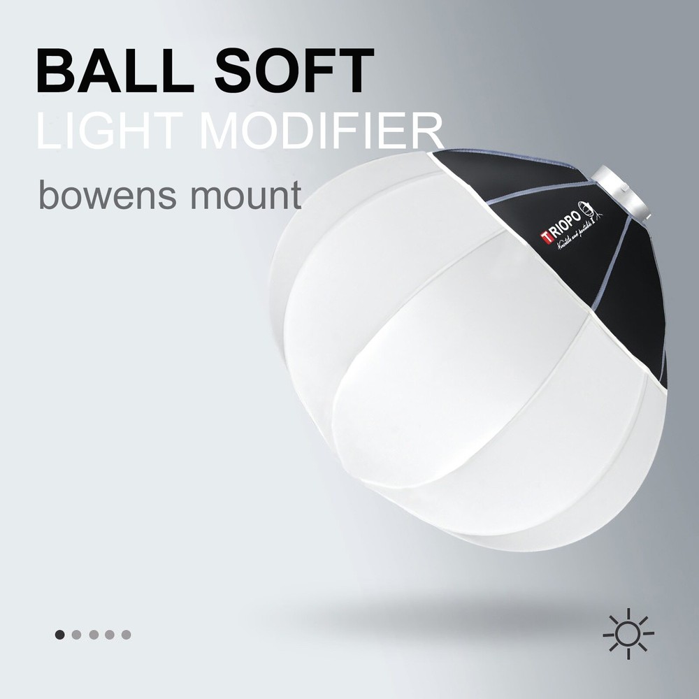 TRIOPO Lantern Softbox 65cm Quick Release Softbox for Bowens Mount Video Light