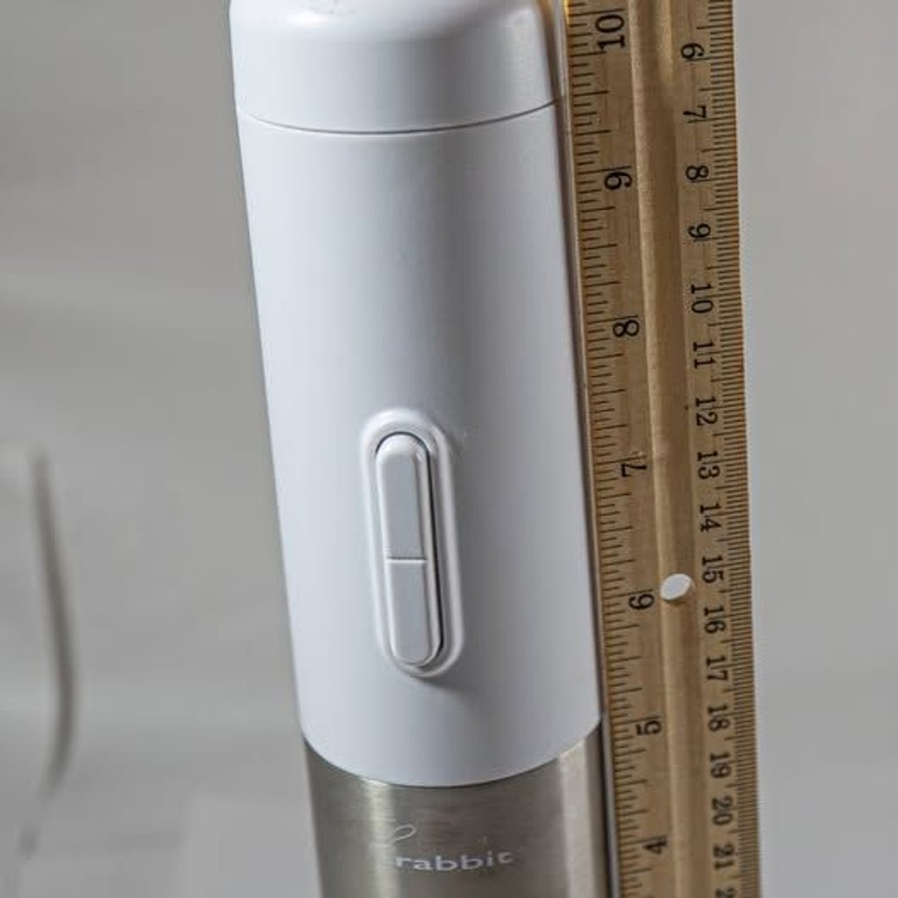 Electric Wine Opener (White) Foil Cutter Base Rabbit Compact Automatic