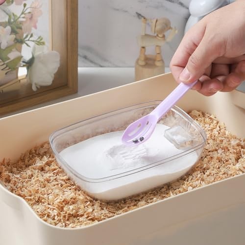 Transparent Hamster Sand Bath Container, Cute Hamster Shape, Keeps Sand Medium