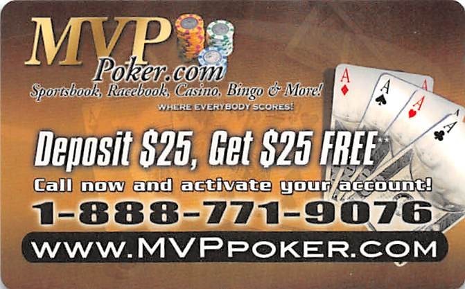 MVP Poker Advertising Card