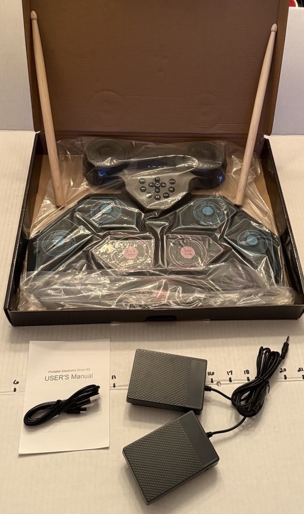 Electronic Portable Roll Up MIDI Practice Drum Pad