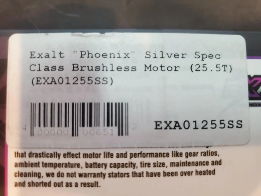 Team Exalt Phoenix Brushless Motor (Silver Spec) 25.5T [ 01255SS ]