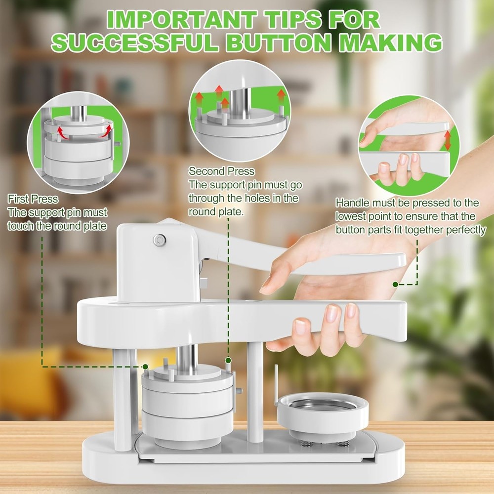 Button Maker Machine 58mm, Easy DIY Pin Maker Machine, No Setup Button Maker ...