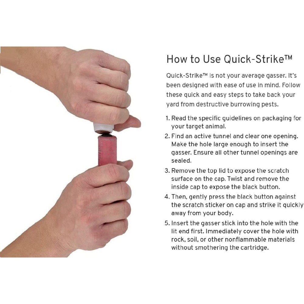 Victor Pest Quick Strike Mole & Gopher Gasser, 4 Pack (Quantity of 1)