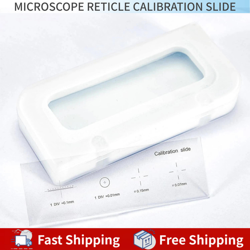 0.01mm Microscope Stage Calibration Micrometer Slide USB Camera with 4 Scales