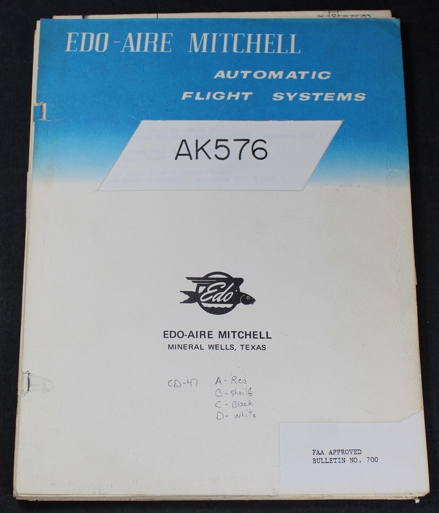 Edo-Aire Mitchell AK576 Automatic Flight Systems Service Manual - Vintage
