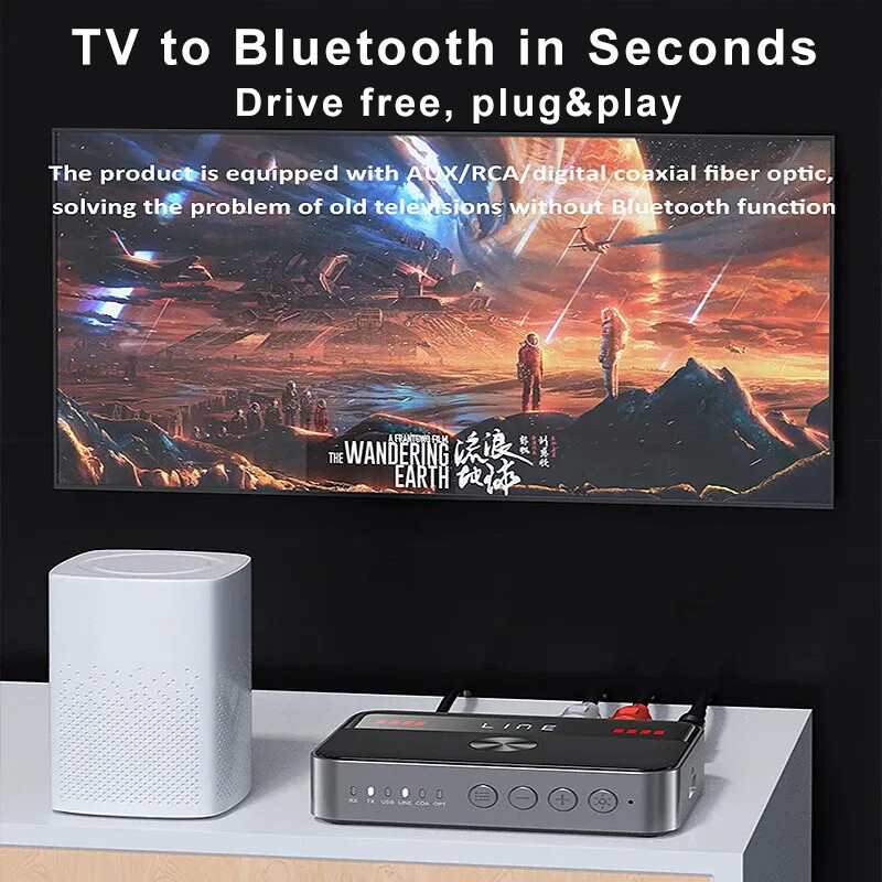 Long Range Bluetooth Transmitter Receiver Wireless Home Car Stereo Audio Adapter