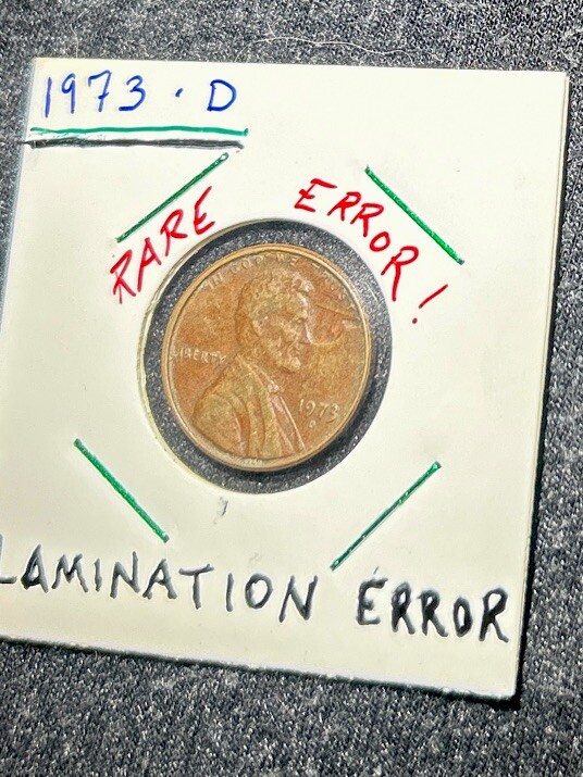 1973 D Penny Error