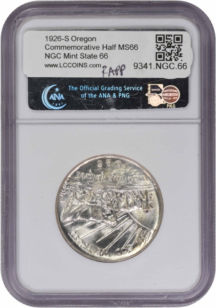 Oregon Commemorative Silver Half Dollar 1926-S MS66 NGC