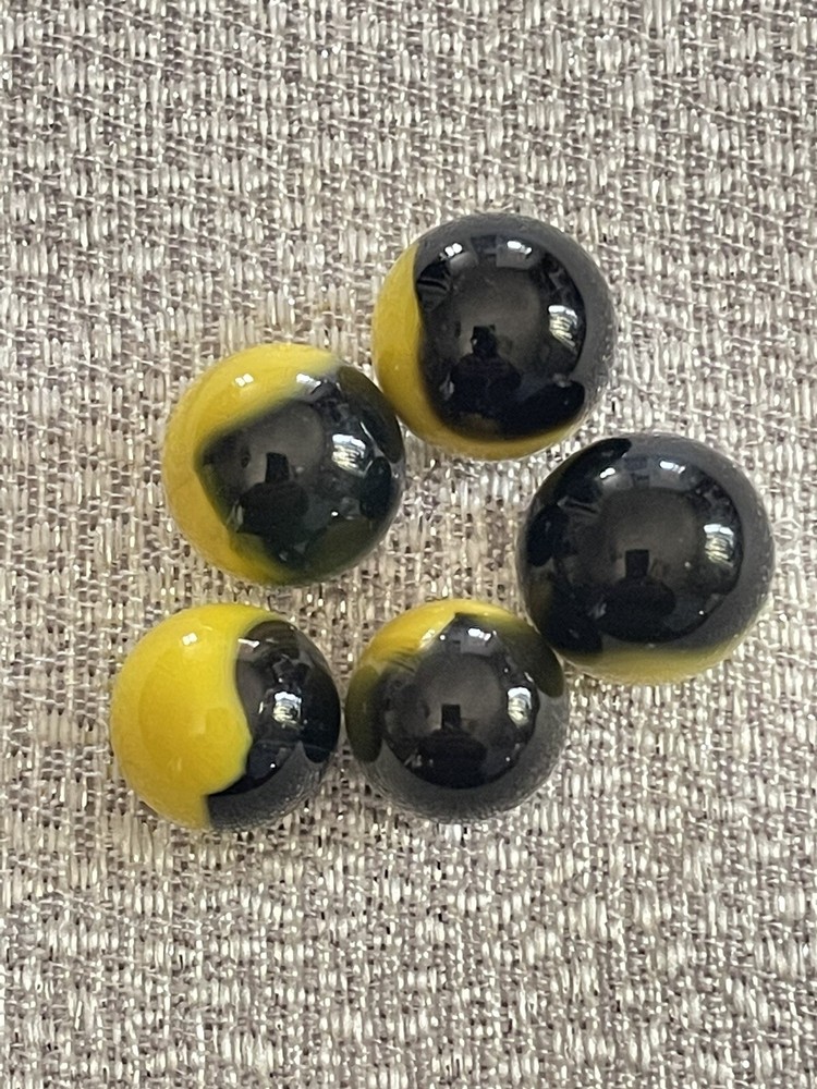 5 Akro Agate Royal Patch Marbles Vintage Marbles