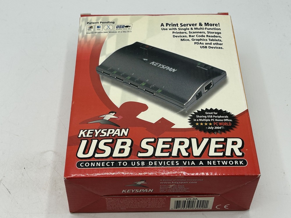 OPEN BOX Keyspan US-4A Network USB Server WITH FREE SHIPPING