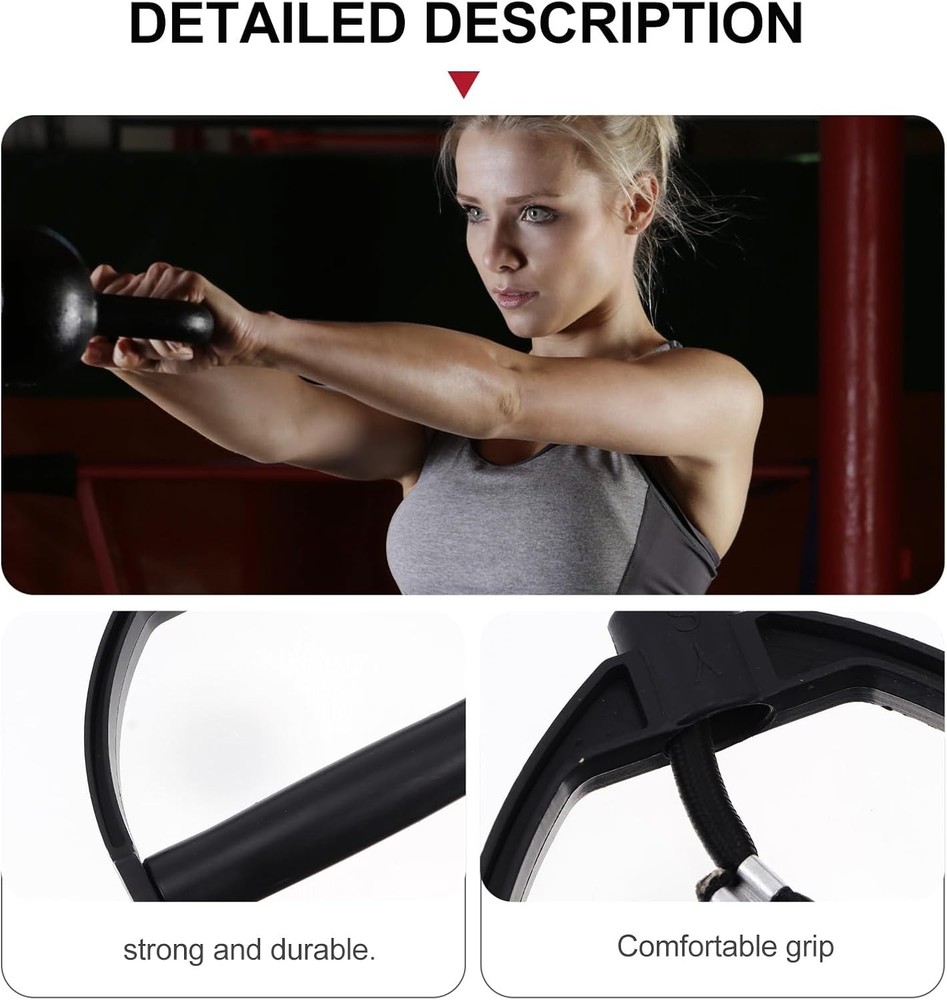 Lightweight Exercise Bands for Strength Training with Easy Grip Handles - Black