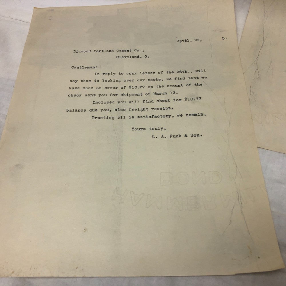 Letter Head Studebaker Correspondence Vintage 1929