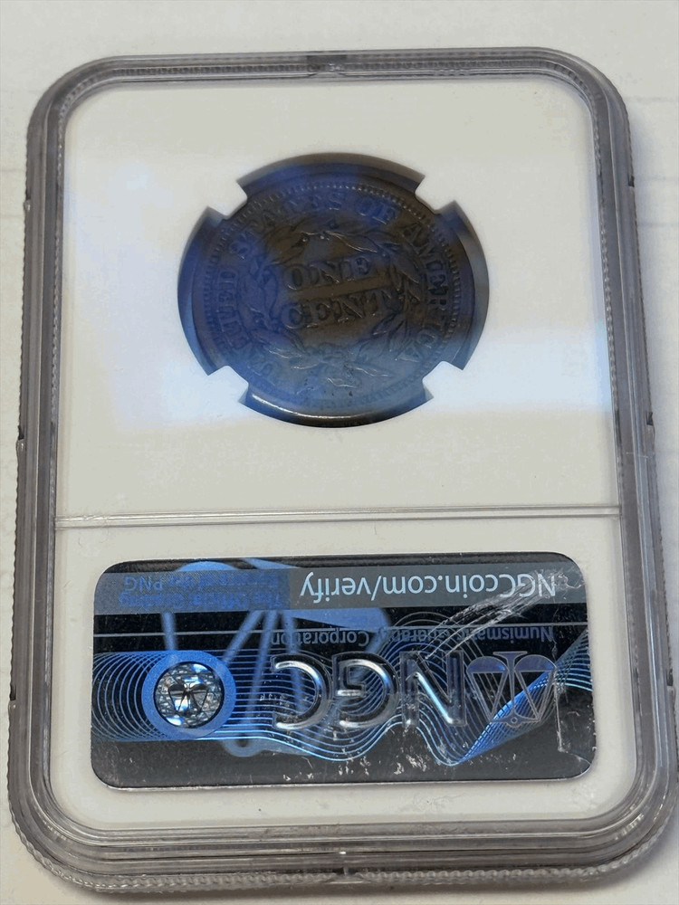 1849 1c Large Cent NGC XF 40