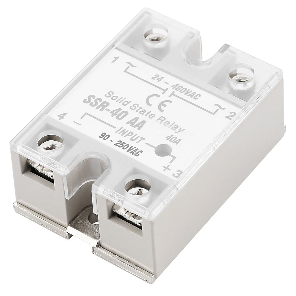 SSr 40AA 40A Solid State Relay Module AC-AC Input 90-250V AC Output 24-480V AC