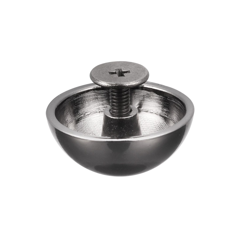 20x9mm Back Screw Rivets Round Cable Head Leather Studs Black 10 Sets