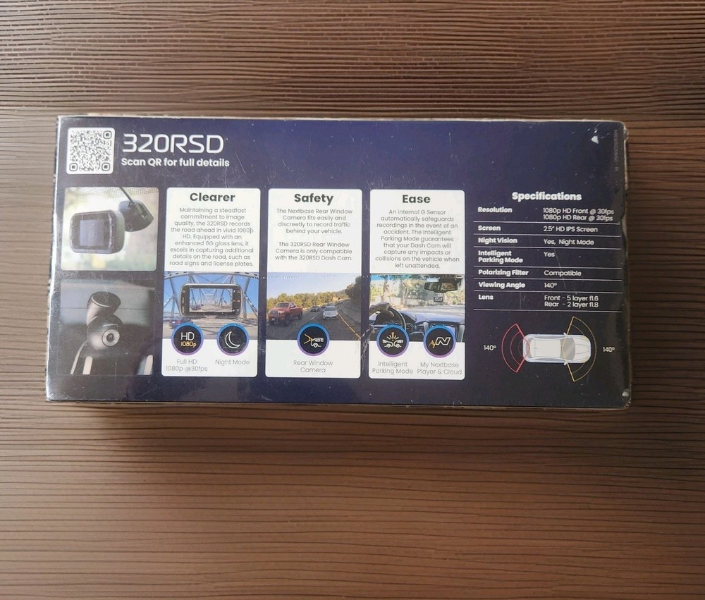 Nextbase Dash Cam 320RSD + Rear Cam Bundle Sealed New