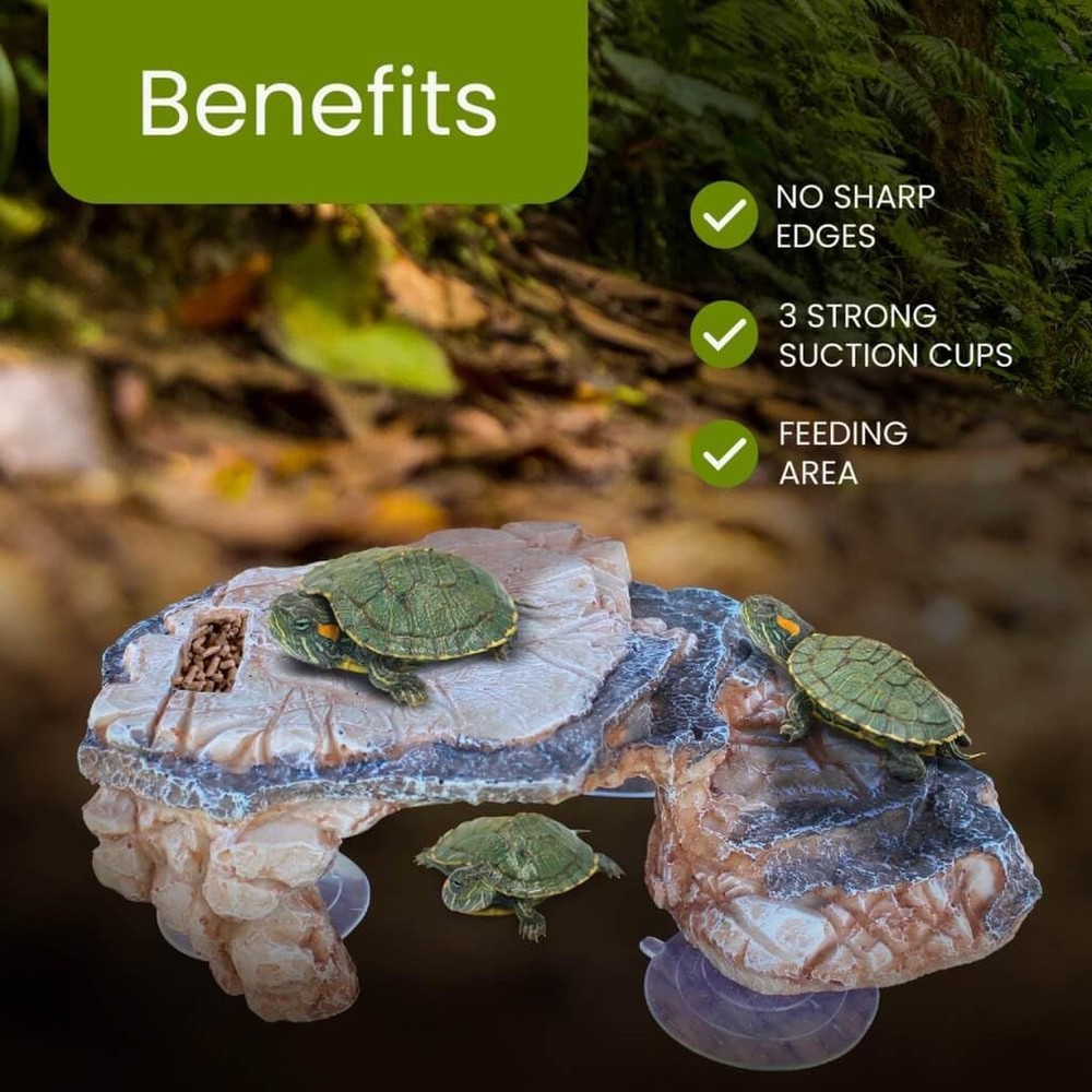 Turtle Basking Platform with 3 Suction Cups - Large Turtle Basking Platform -...