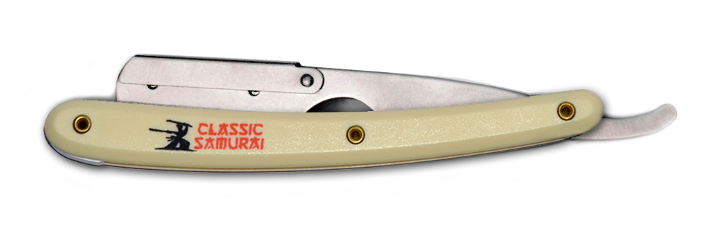 Classic Samurai Stainless Steel Straight Barber Razor +300 Blades - CS101C