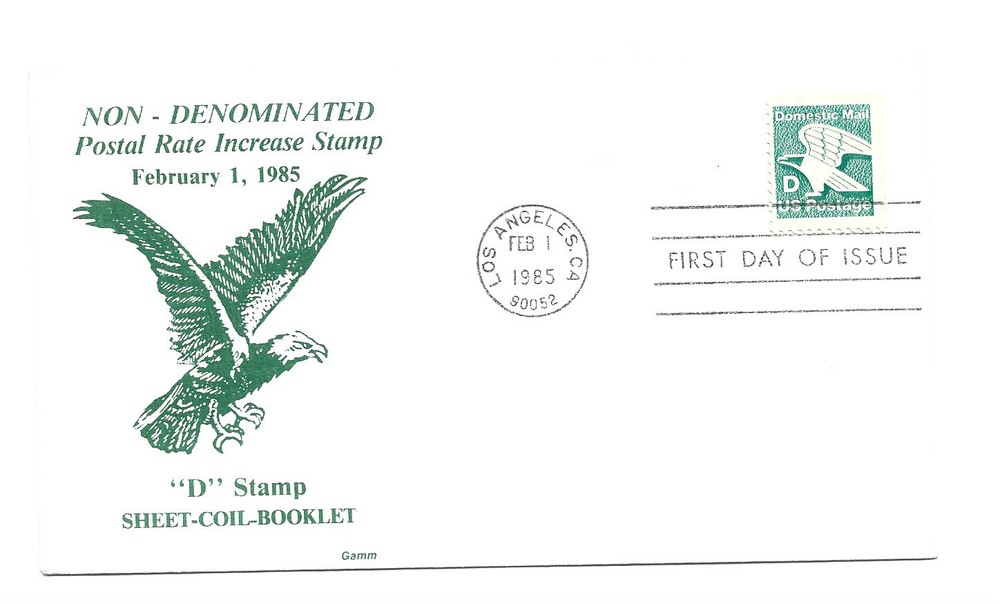 2111 'D' (22c) Non Denominated Eagle GAMM FDC