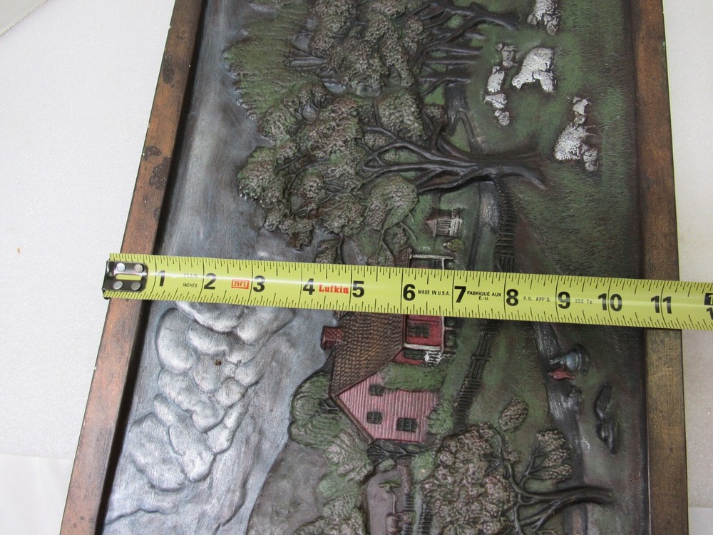 1976 Hershey Molds Ceramic 3D Spring Time Approaching Storm Wall Art Plaque VTG