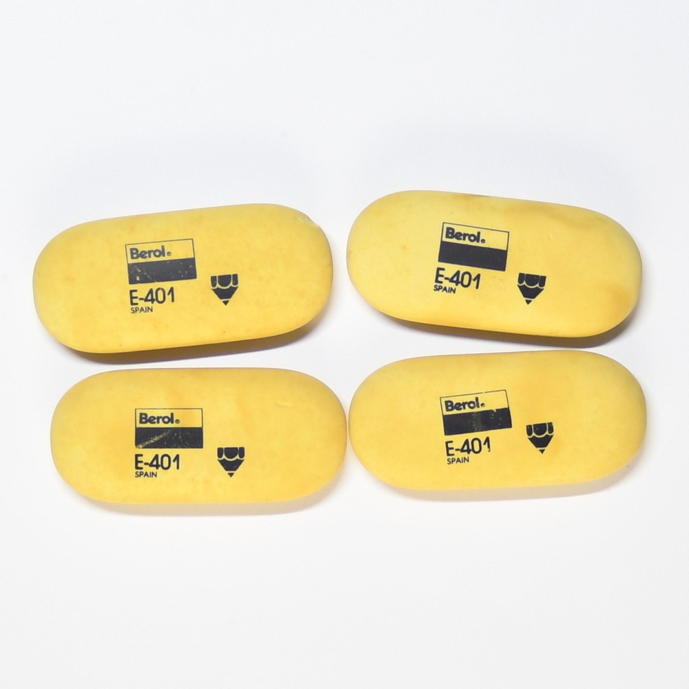 Berol E-401 Pencil Erasers 4pcs  READ