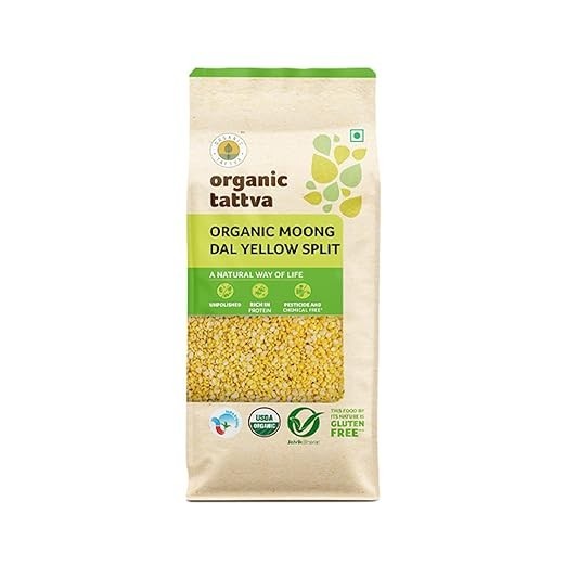 Organic Tattva Moong Dal Yellow Split, 500g | Select Pack