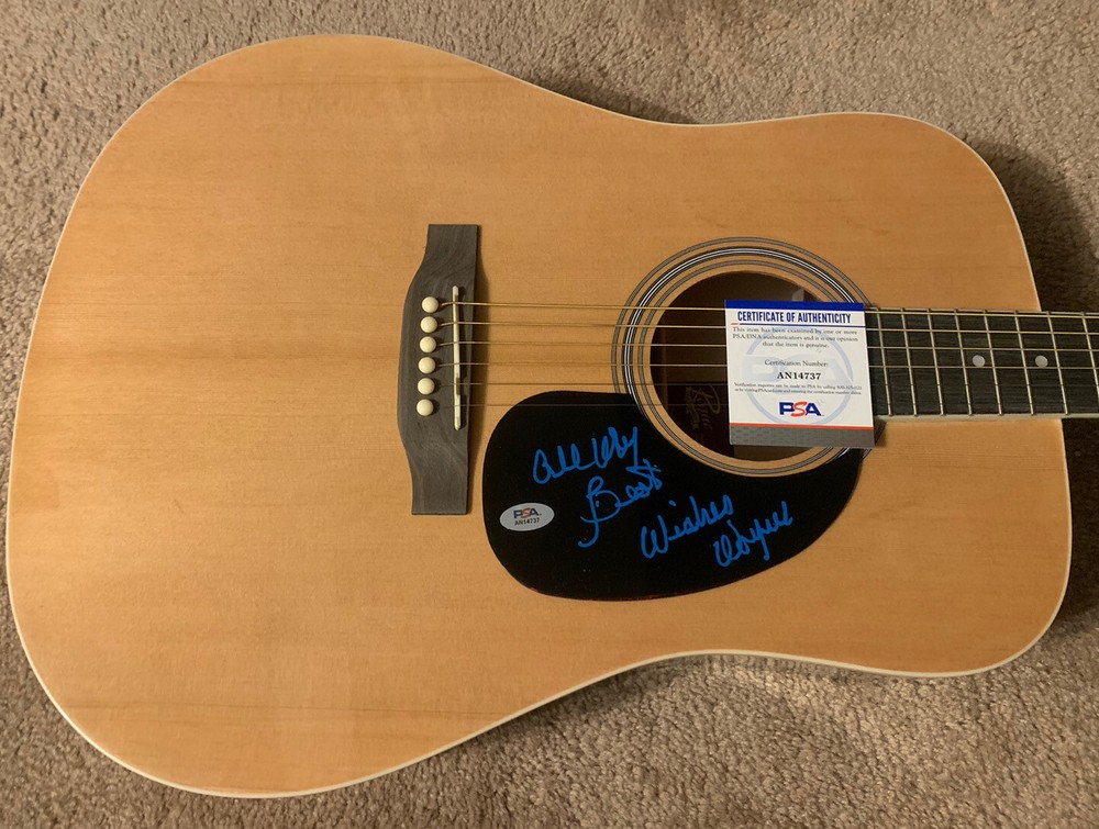 Wayne Newton Signed Autographed Acoustic Guitar PSA Certified