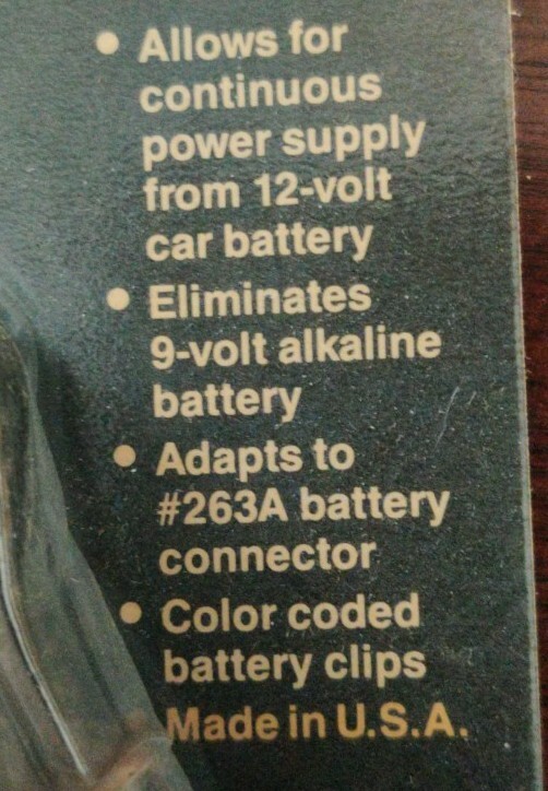 KASTAR 264A 12-VOLT BATTERY ADAPTOR