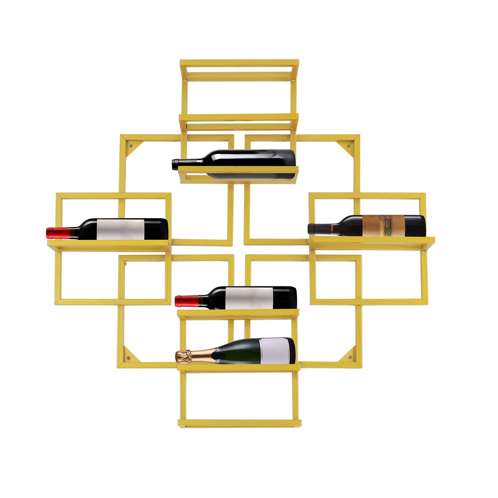 8 Bottles Wine Storage Display Rack Organizer Bottle Holder Wall Mounted