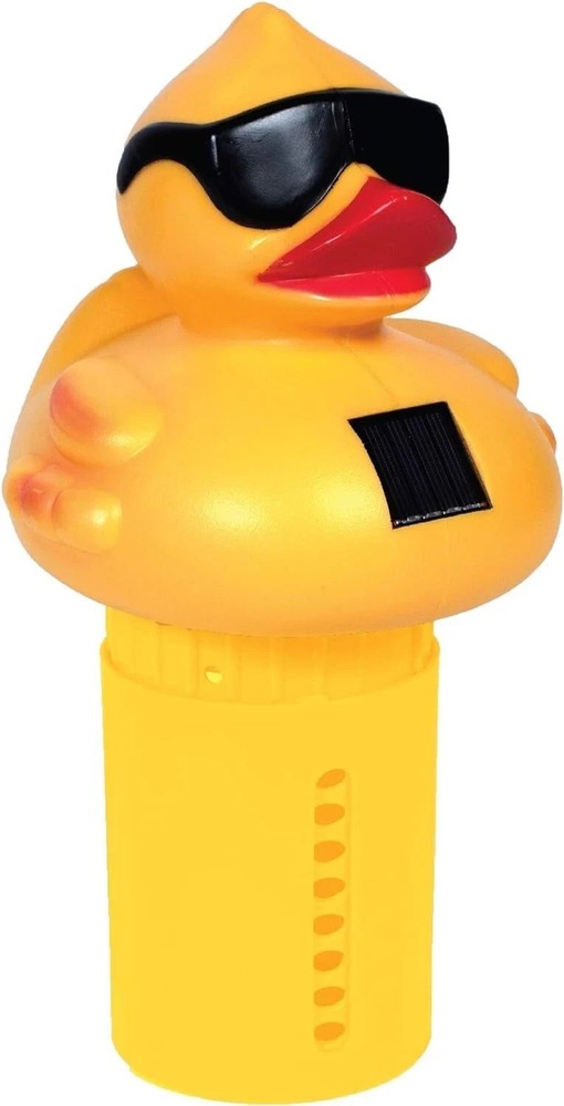 Solar Light-Up Derby Duck Pool Chlorine Dispenser – Medium Size Float