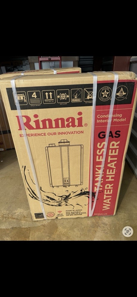 Rinnai RU160iN Condensing Tankless Gas Water Heater Wi-Fi Ready Indoor