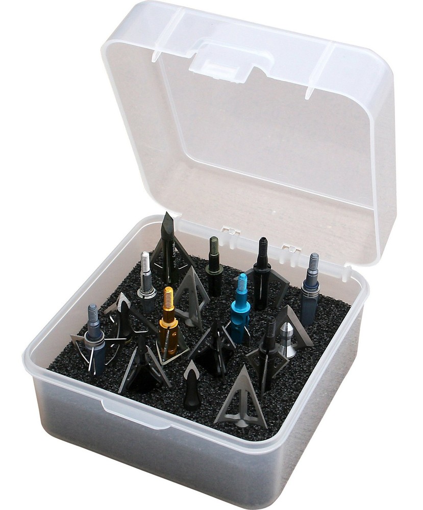 MTM BH16 Broadhead Box - Holds 16 Fixed or Box, Clear
