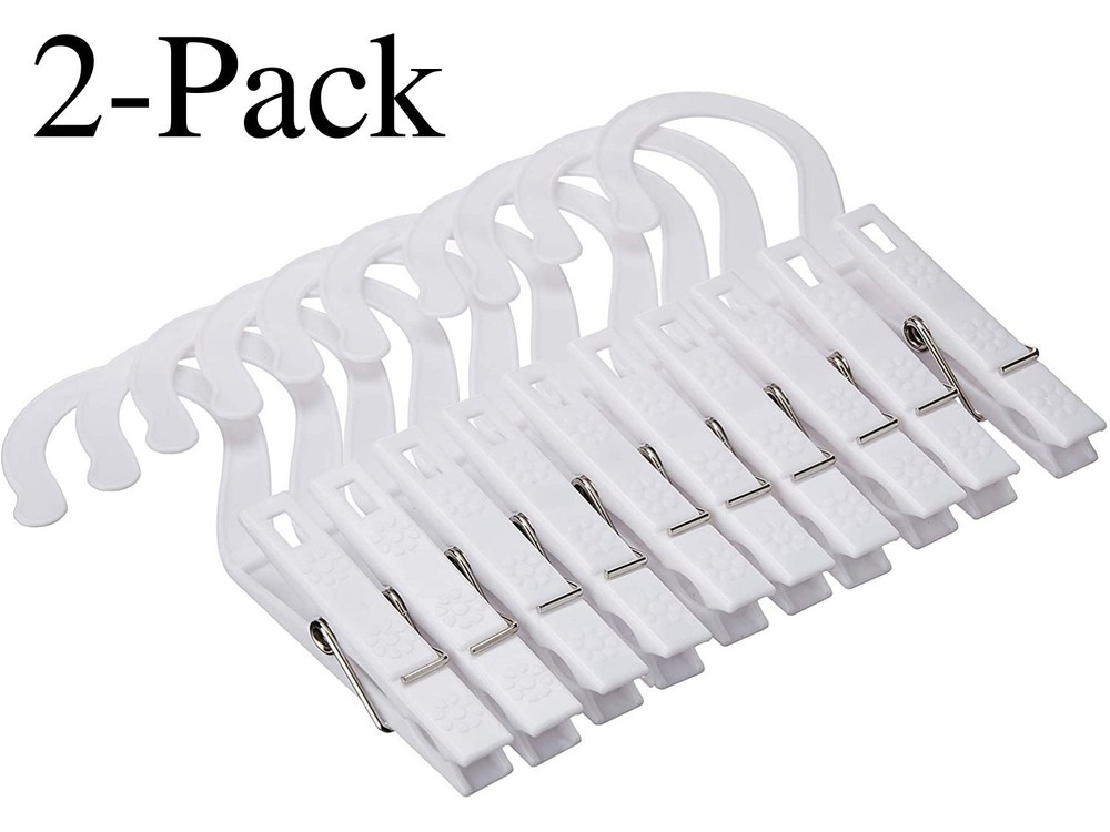 Fox Run Set of 10 Plastic Laundry Hooks (2-Pack)